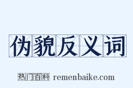 伪貌反义词是什么意思的图片